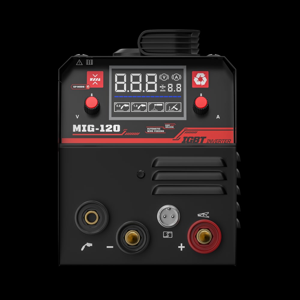 BISON เครื่องเชื่อม INVERTER MIG/MMA 120แอมป์ (LCD) รุ่น MIG/MMA-120A1K 1 กก. ไม่ใช้แก๊ส