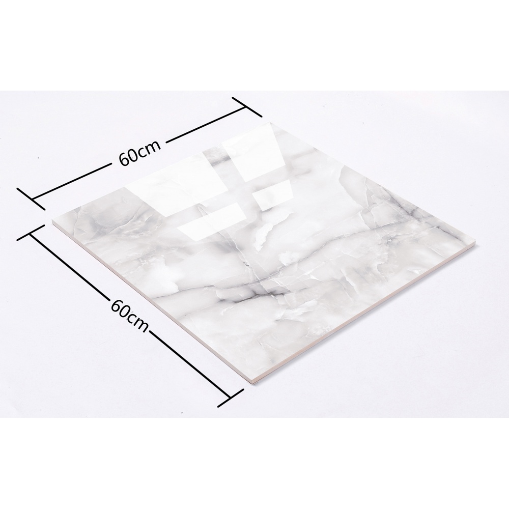 Marbella กระเบื้องเซรามิก 60x60 ซม. รุ่น อาร์กติก ไวท์ JMZ6428 Glossy (4P) random