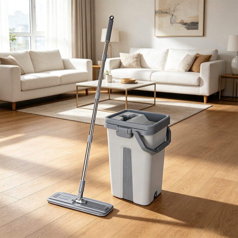 WINK PLUS ชุดม็อปรีดน้ำ ขนาด 8 ลิตร รุ่น KXY-G3 ขนาด 22.5x24.5x39 ซม. สีเทา