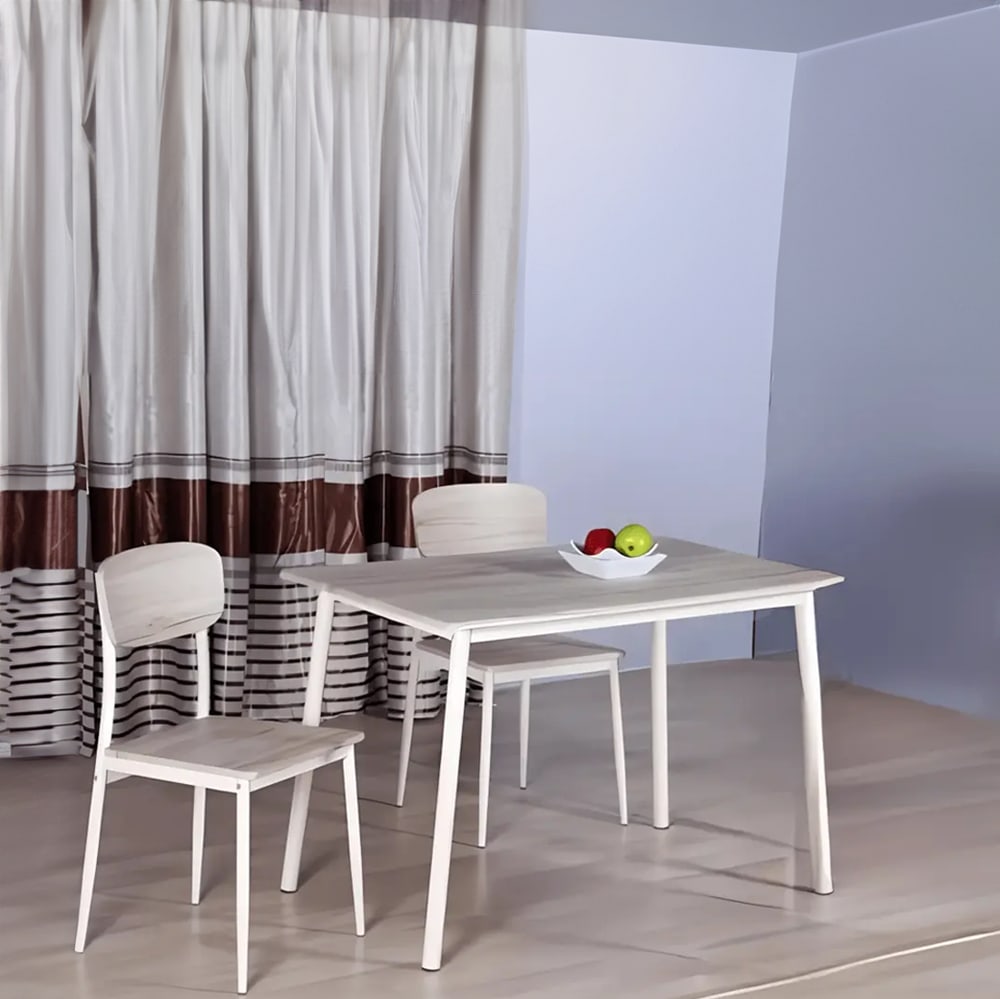 DELICATO ชุดโต๊ะอาหาร 2 ที่นั่ง รุ่น HAMO โต๊ะ : 70x70x76.5 ซม. เก้าอี้ : 41x45.5x84.5 ซม. สีไม้ธรรมชาติ