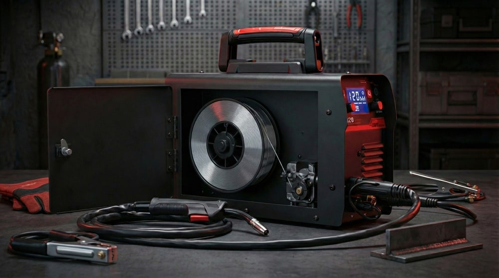 BISON เครื่องเชื่อม INVERTER MIG/MMA 120แอมป์ (LCD) รุ่น MIG/MMA-120A5K 5 กก. ไม่ใช้แก๊ส