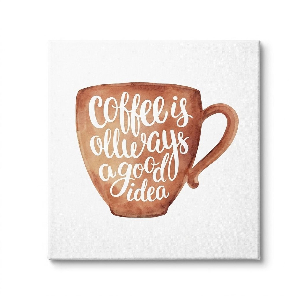 รูปภาพพิมพ์ผ้าใบ Coffee Shop C4040-3 40x40ซม. (ก.xส.) NICE (ถ้วยกาแฟสีส้ม)