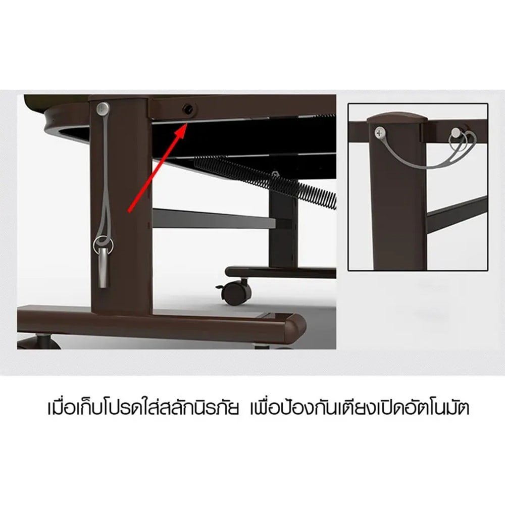 TRUFLE เตียงพับ รุ่น WAVE-02 ขนาด 90X190X30ซม.สีน้ำตาล