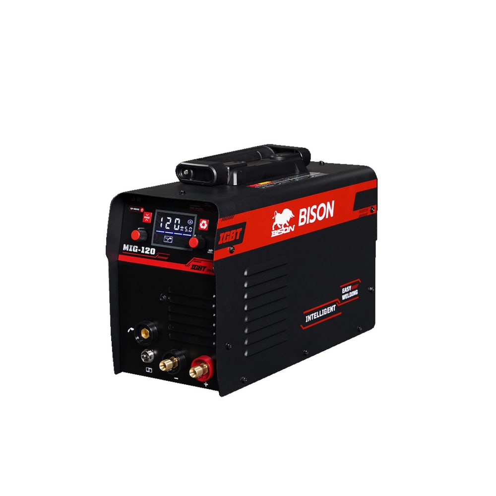 BISON เครื่องเชื่อม INVERTER MIG/MMA 120แอมป์ (LCD) รุ่น MIG/MMA-120A5K 5 กก. ไม่ใช้แก๊ส