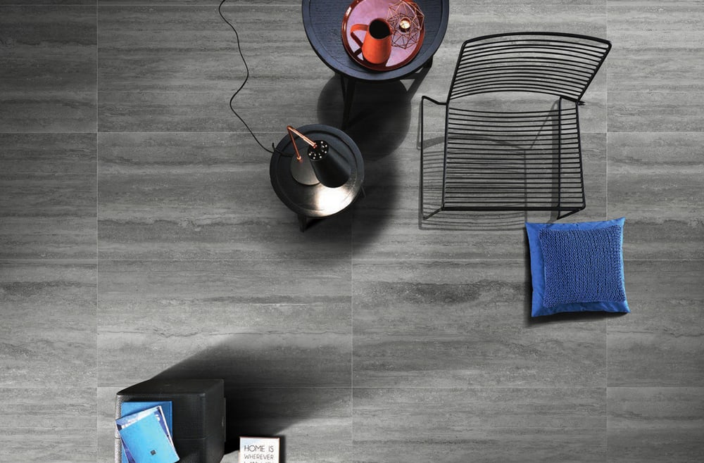 La Arezza 60X120 ซม.กระเบื้องพอร์ซเลน รุ่น Travatina Dark gray (DGD12600LA06) Matt - Hone Random (2pcs /box 1.44 sqm)