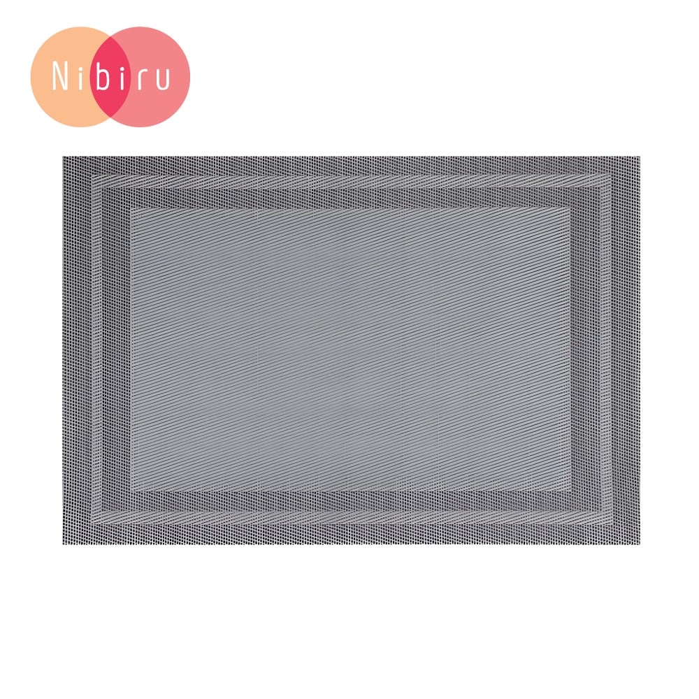 NIBIRU แผ่นรองจาน PVC 30x45ซม. SONOMI-04 สีเทา