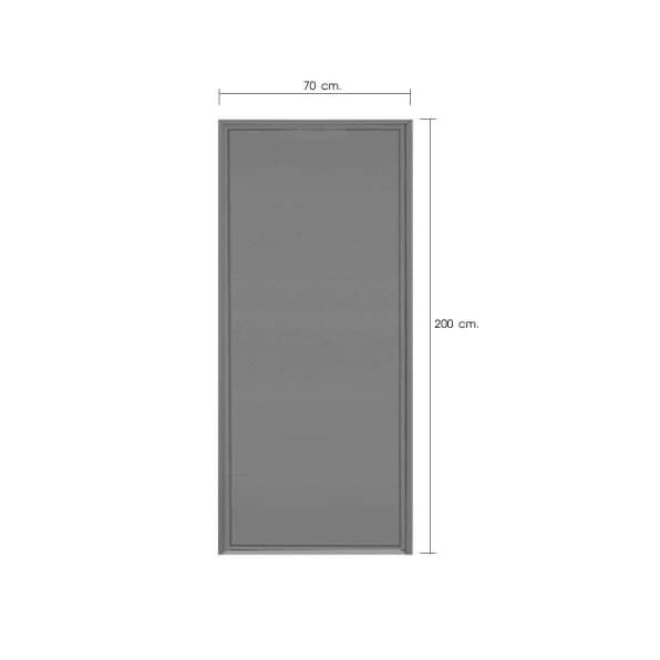 WELLINGTAN ประตูพีวีซีบานทึบพร้อมวงกบ รุ่น G1 ขนาด 70x200ซม. สีเทา (ไม่เจาะลูกบิด)
