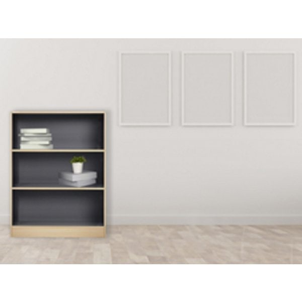 DELICATO ชั้นอเนกประสงค์ 3 ช่ั้อง ขนาด 80x29x106 ซม. สีบีช/เทา