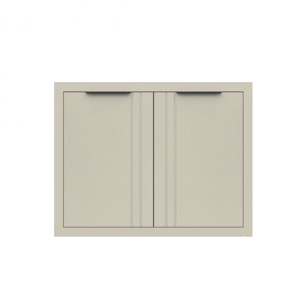 CLOSE Lumine บานซิงค์คู่ uPVC 85x66 ซม. เซาะร่อง สีอัลมอนด์