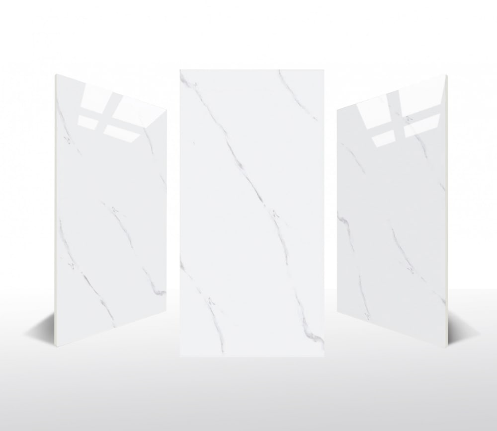 Marbella 60x120 กระเบื้องพอร์ซเลน รุ่น คลาสสิค ไวท์ 12612 (Gloss Random) (3 แผ่น / กล่อง 2.15 ตรม.)