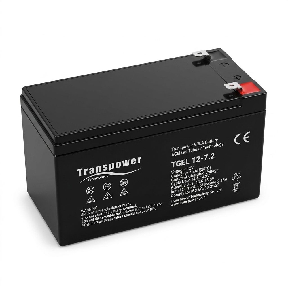 Transpower แบตเตอรี่ 12V 7.2A รุ่น TGEL12-7.2 สีดำ N.