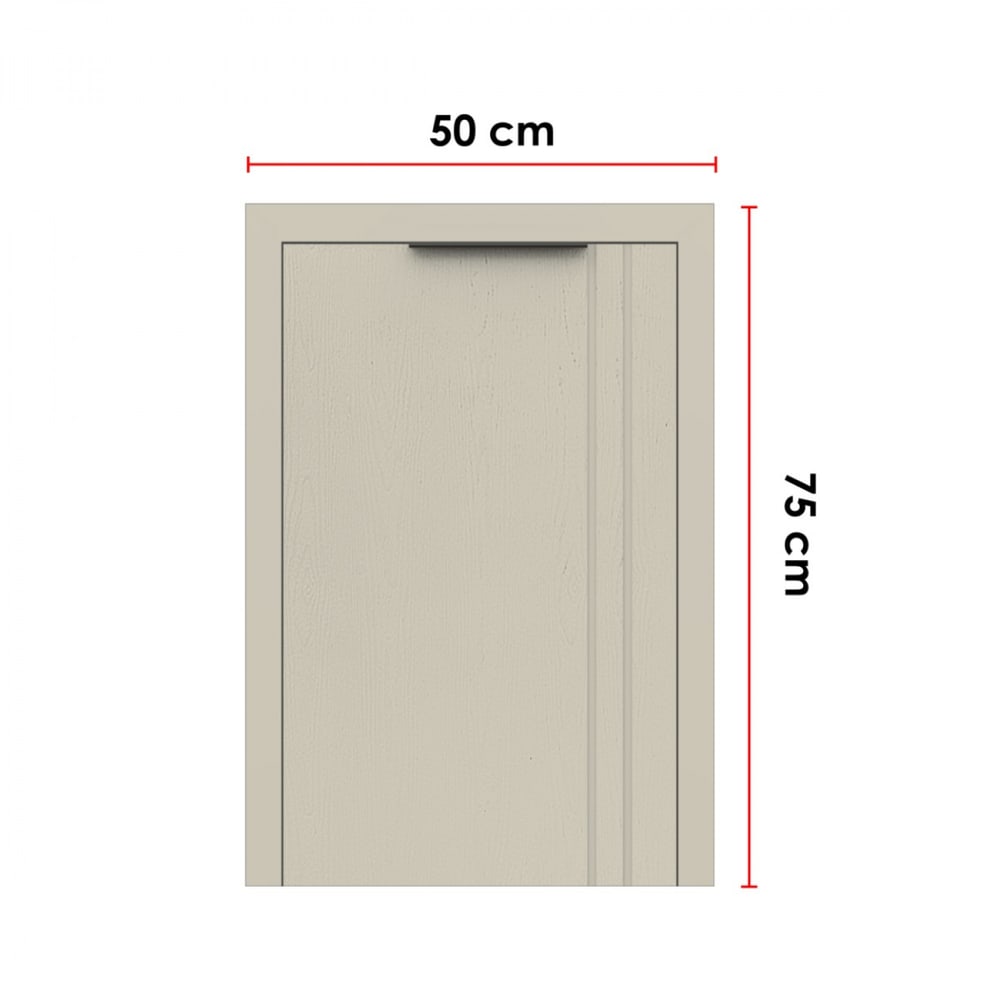 CLOSE Lumine บานถังแก๊ส uPVC 50x75 ซม. เซาะร่อง สีอัลมอนด์