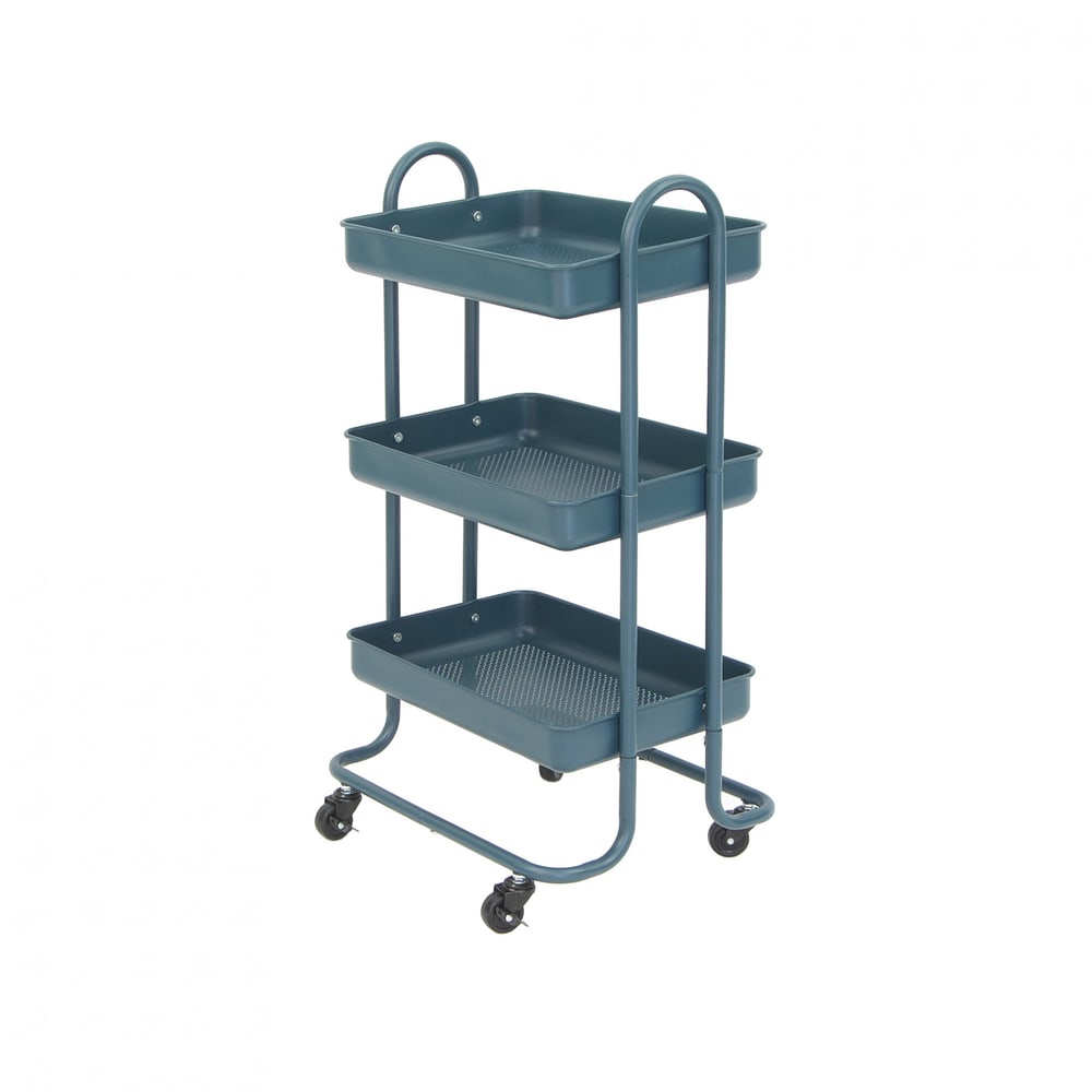 DELICATO รถเข็น 3 ชั้น รุ่น ASTRA-BLUE ขนาด 46x38x86 ซม. สีน้ำเงินเข้ม