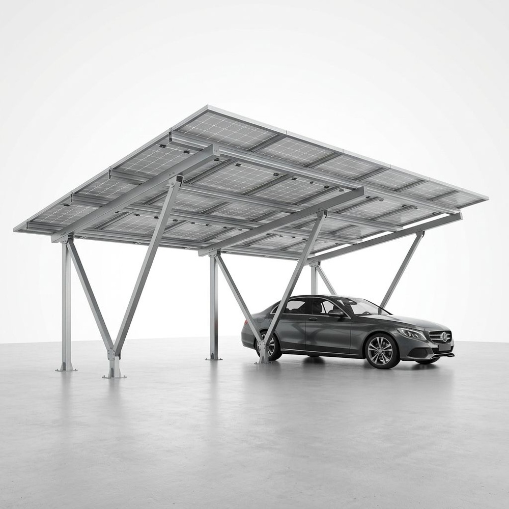 Cleanergy คลีนเนอร์จี้ หลังคาที่จอดรถ Solar Cell สำหรับ 1 คัน (ไม่รวมแผง Solar cell และระบบไฟ)