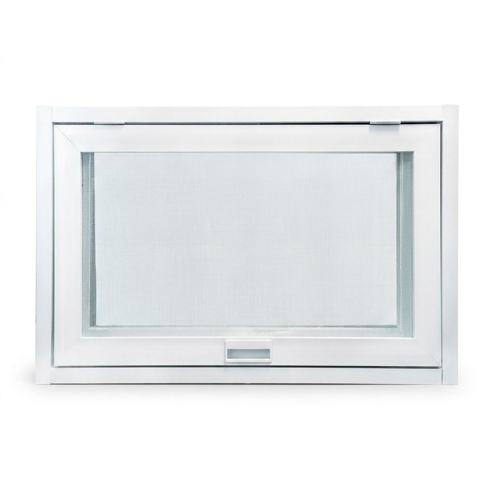 WELLINGTAN หน้าต่างอะลูมิเนียม บานกระทุ้ง WGA0805 80x50ซม. สีขาว พร้อมมุ้ง