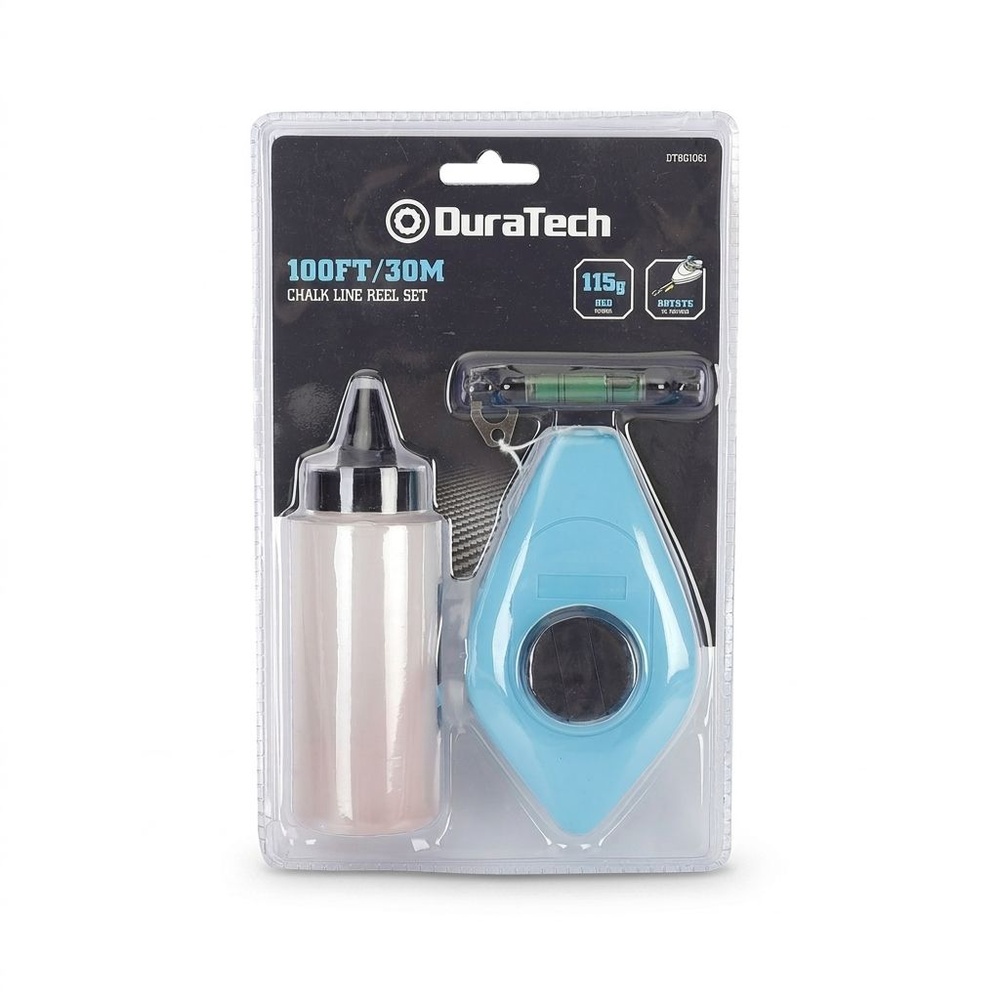 Duratech ปักเต้าพร้อมผงชอล์กสีแดง ขนาด 30 เมตร รุ่น DT801061