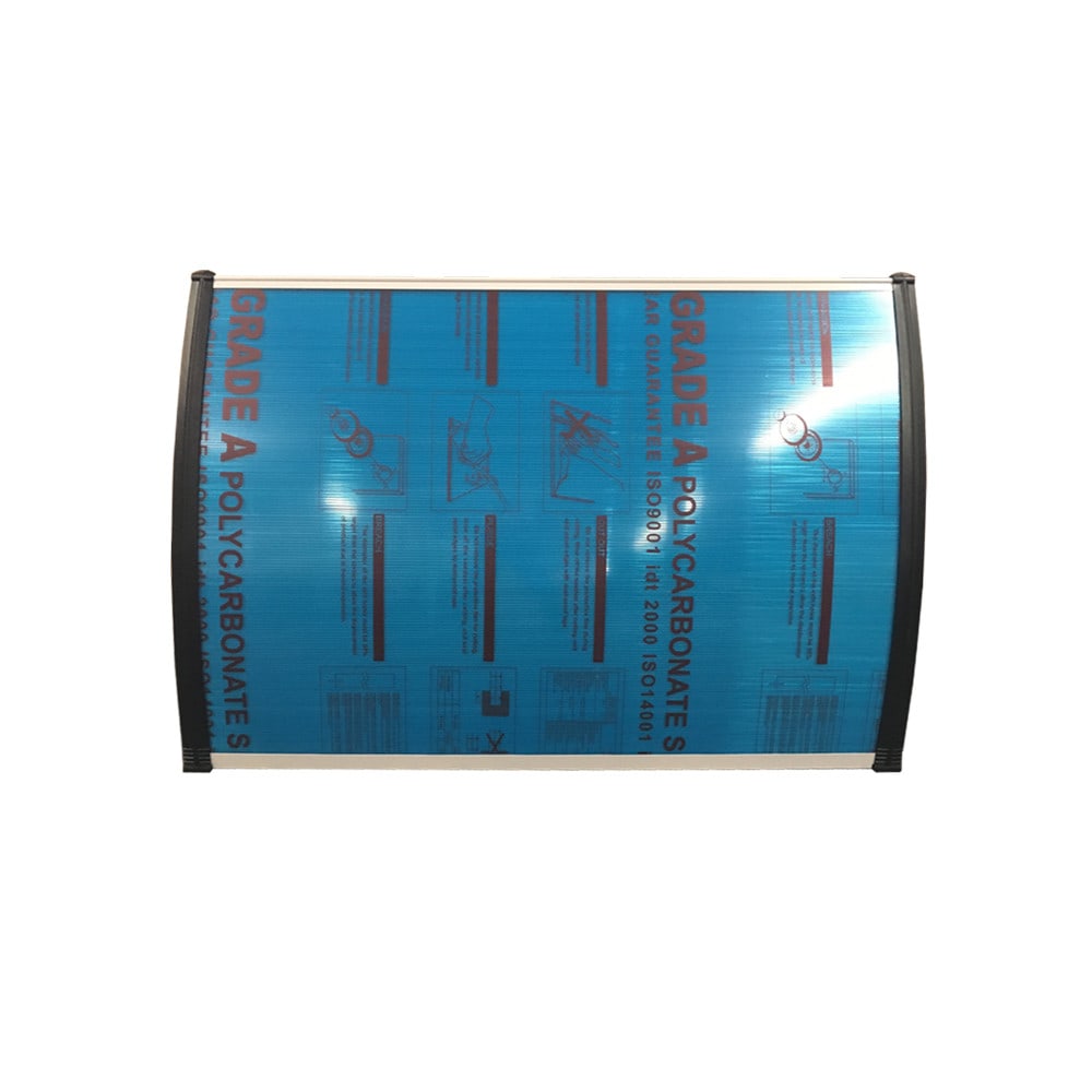 WELLINGTAN ชุดกันสาดโพลีคาร์บอเนต NWT21-1 ขนาด 60x100 ซม. 6มม. สีน้ำเงิน