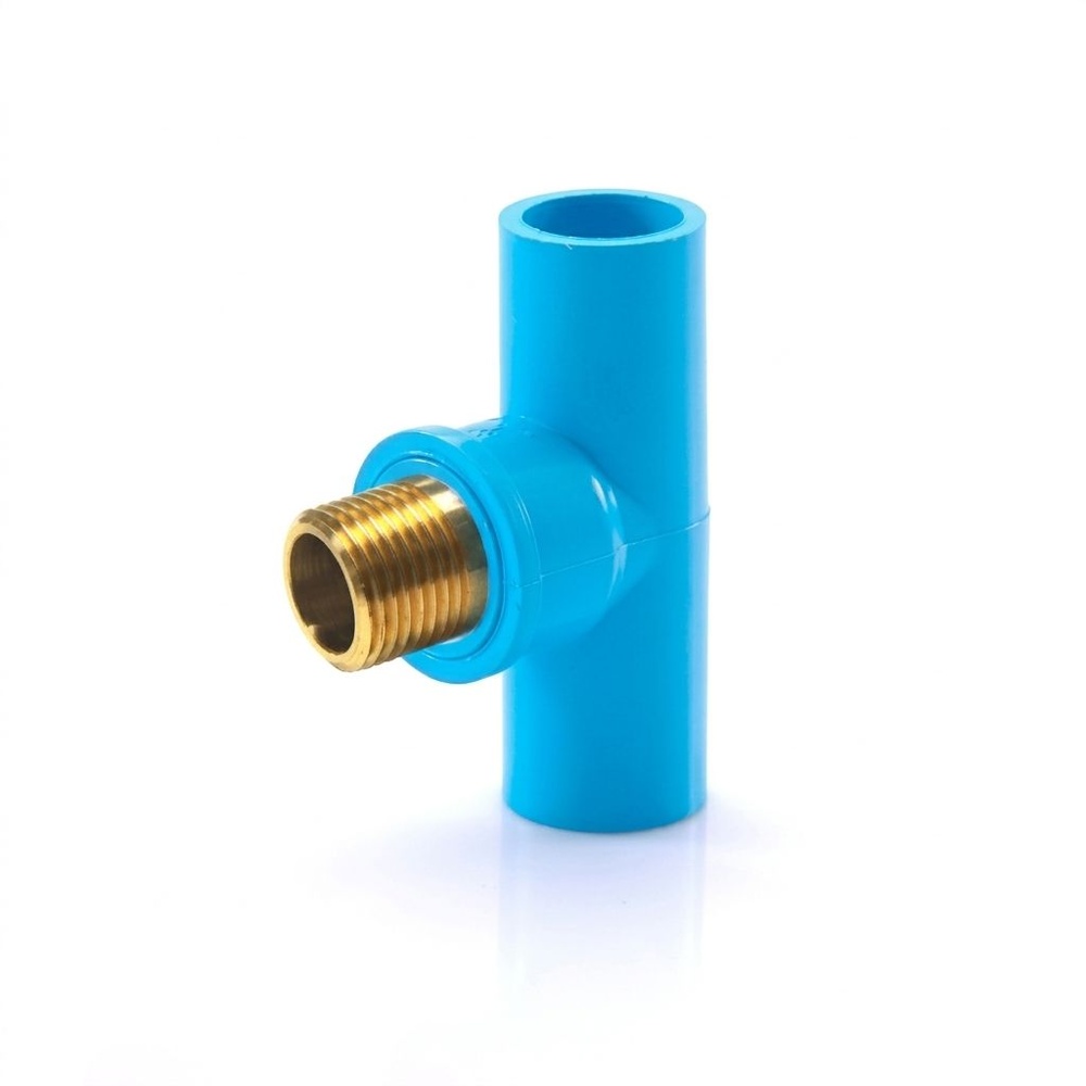 SCG สามทางเกลียวนอก ทองเหลือง หนา 1/2"(18) ชั้น 13.5 สีฟ้า