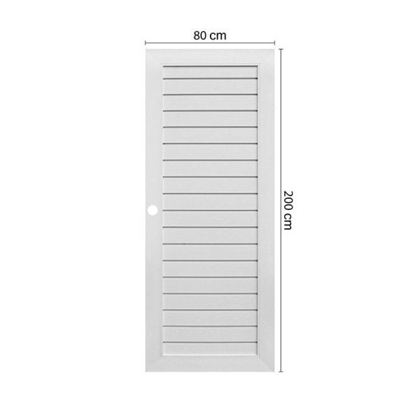 ECO-DOOR ประตู UPVC โปรไฟล์ รุ่น TLW ภายนอกและภายใน ขนาด 80x200 ซม. สีขาว (เจาะลูกบิด)