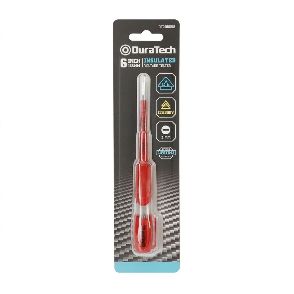 Duratech ไขควงวัดไฟ แบบหุ้มฉนวน VDE รุ่น DT208099