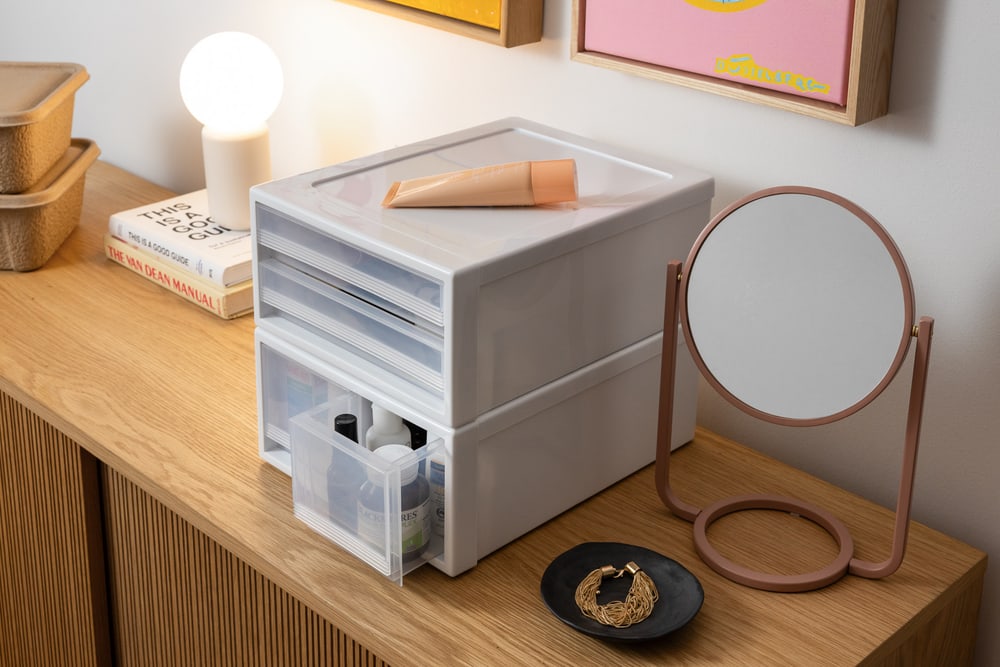 INABOX ลิ้นชักโมดูลาร์ รุ่น Horizonta ขนาด 27x34x14 CM สีขาว