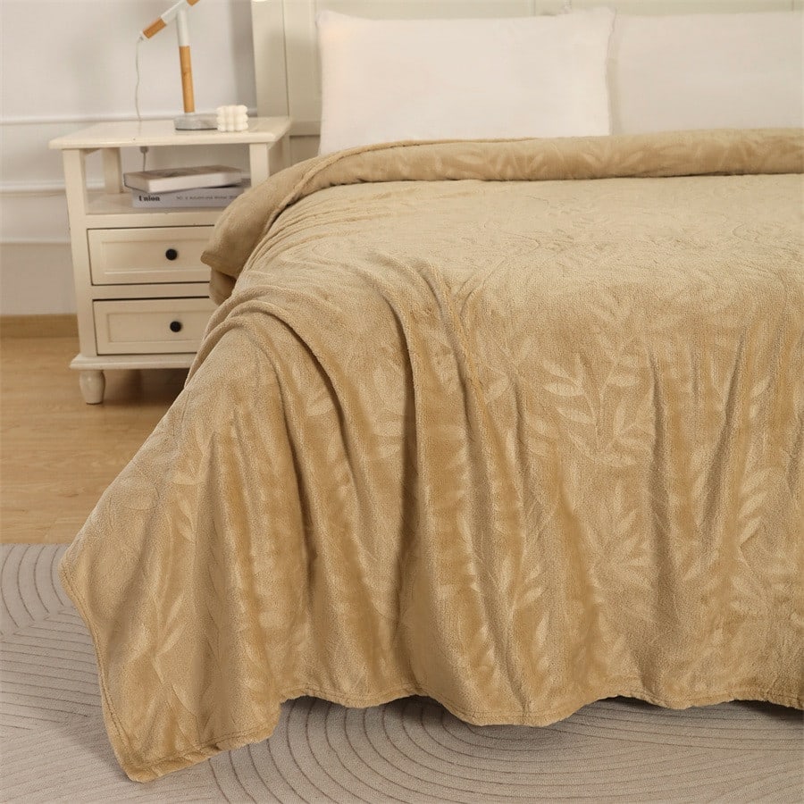 Truffle ผ้าห่ม รุ่น Yuna-02 ขนาด 150x200 ซม. สีกากี