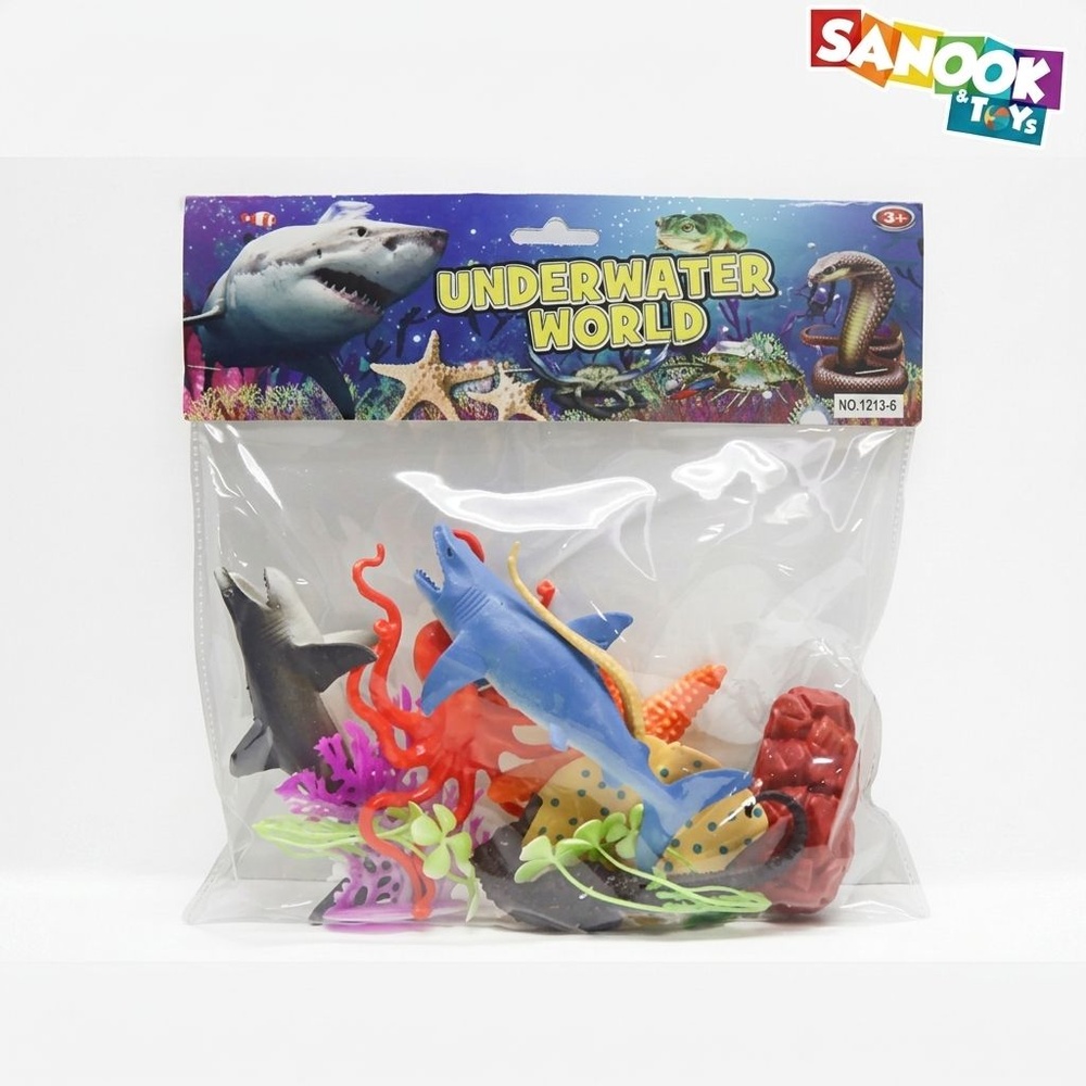 TOYS ชุดโมเดลสัตว์ทะเล#1213-6 ขนาด (26x4x26 ซม.) คละสี
