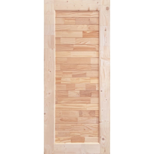WINDOORS ประตูไม้สนNz ลวดลาย EXPO-79 ขนาด 80x200 ซม.