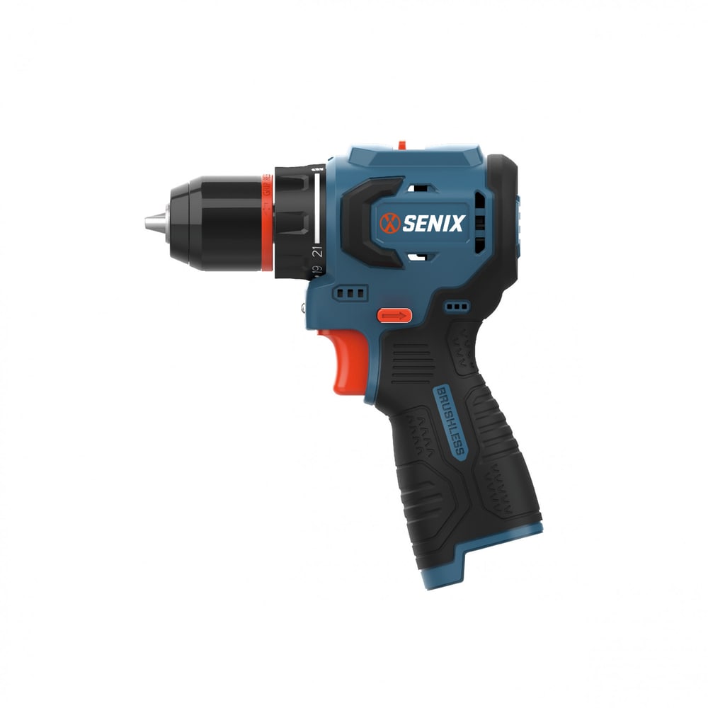 SENIX สว่านไร้สาย Brushless 10 มม. 16.8V(Max) (พร้อมแบตเตอรี่ 2.0Ah 2 ก้อน) รุ่น PDDS4-M-EU สีน้ำเงิน - ดำ