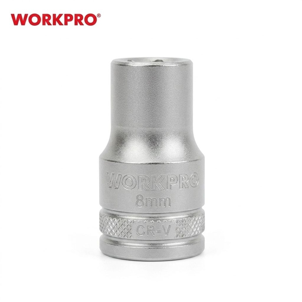 WORKPRO ลูกบ๊อกซ์สั้น 6 เหลี่ยม 8มม. 1/2 นิ้ว WP274089