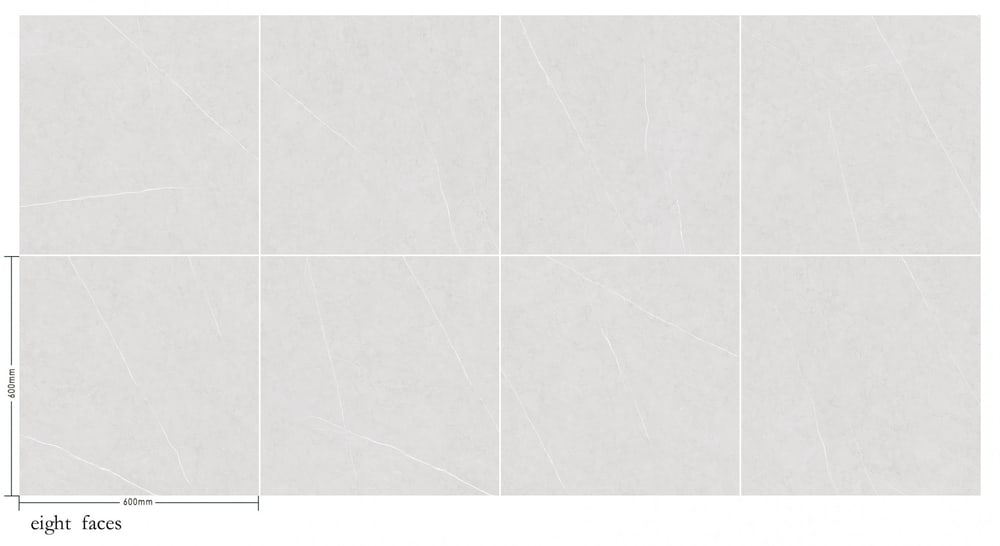 La Arezza กระเบื้องพอร์ซเลน 60x60 ซม. Marbla ออเดซเซ่ ไลท์ เกรย์ P6045 Glossy(4P) Random