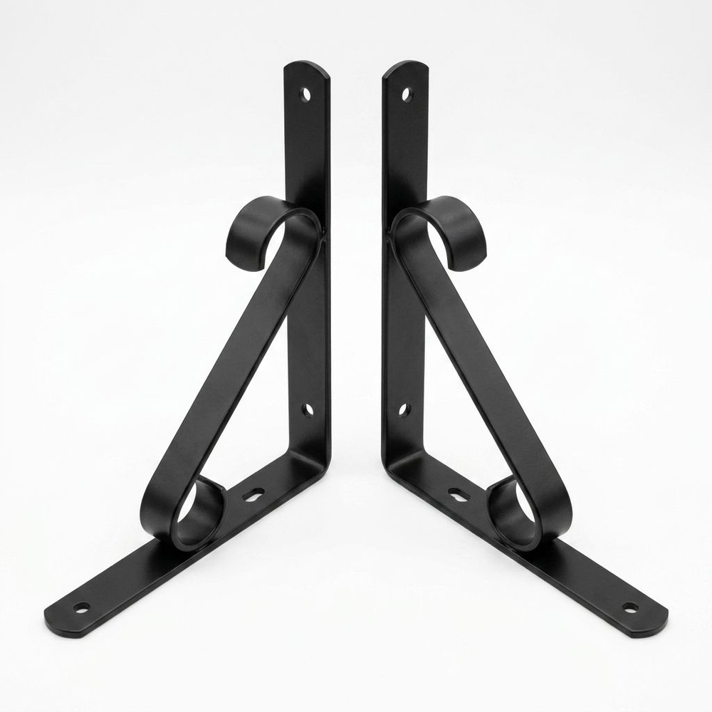 ฉากรับชั้นเหล็ก PQS-TJ2025 25*2.5*17cm สีดำ