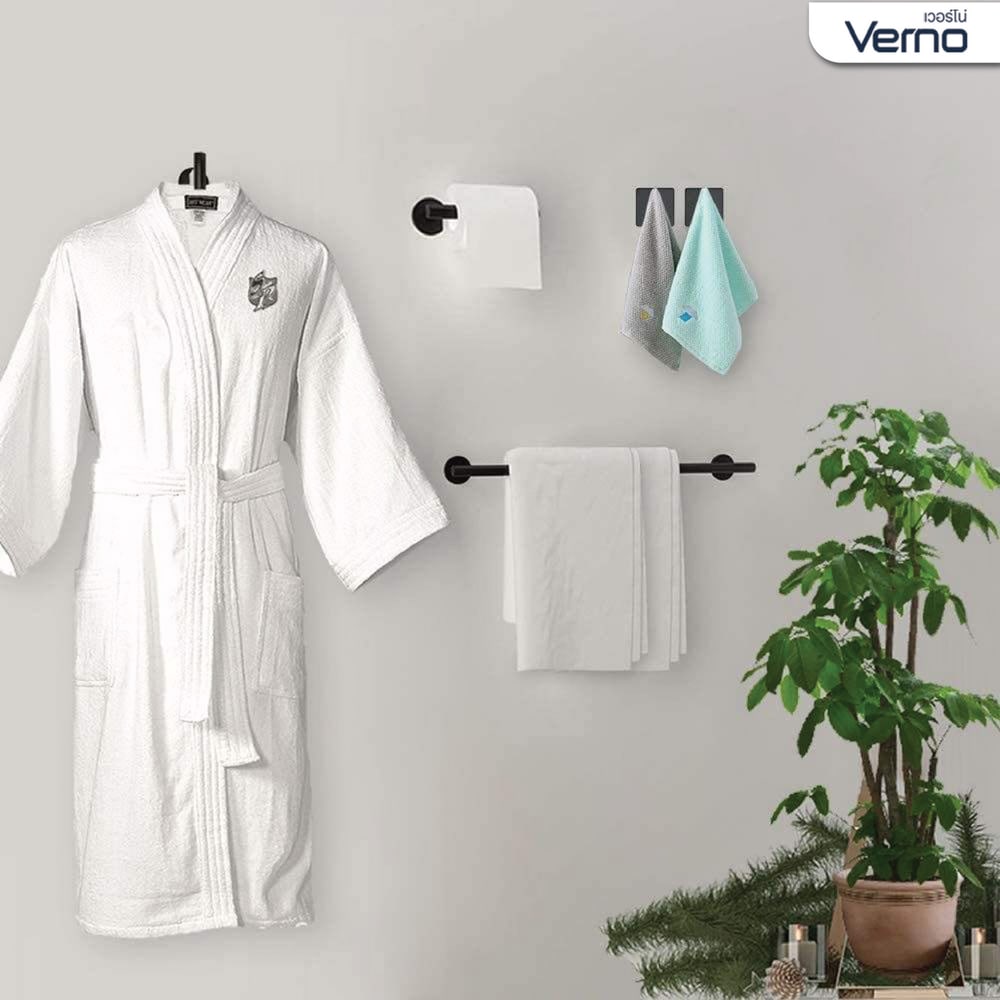 Verno ราวพาดผ้าเดี่ยวสแตนเลส 304 รุ่น แมมบา DFXWY-901-BK ยาว 60 ซม. สีดำ