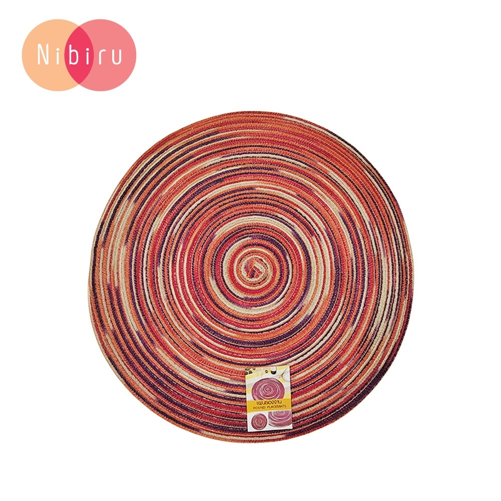 NIBIRU แผ่นรองจานกลม 38x38 ซม. MINAMI-R1 สีแดง