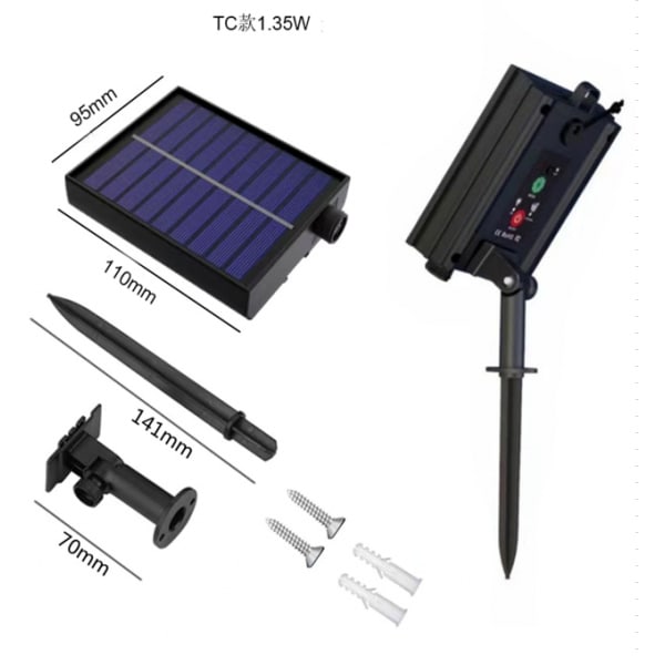 EILON ไฟระย้าตกแต่งเทศกาล โซลาร์เซลล์ 35 หลอด ยาว 20เมตร 50W รุ่น ETDC-20M35D-TXWW แสงวอร์มไวท์