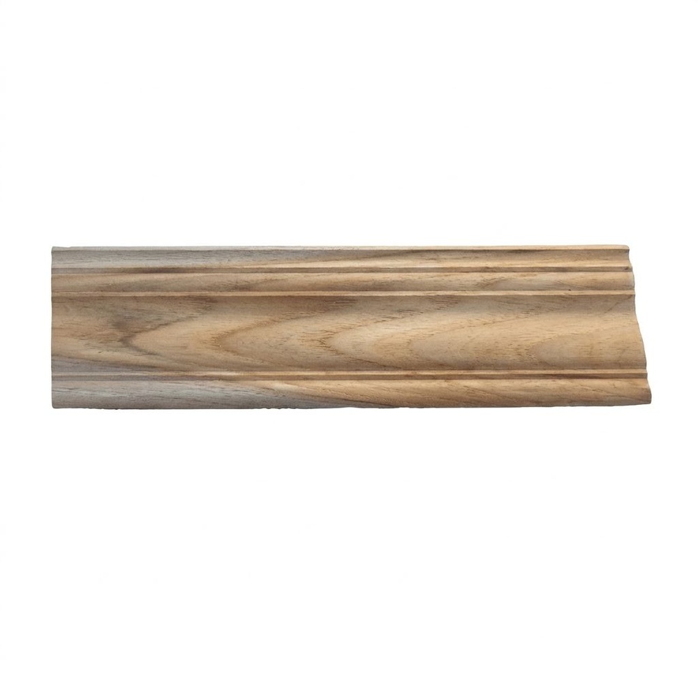 ไม้บัวบนไม้สัก(บัวฝ้า) ลายร่องเงิน1 SJK57 5/8"x4"x2.00ม.
