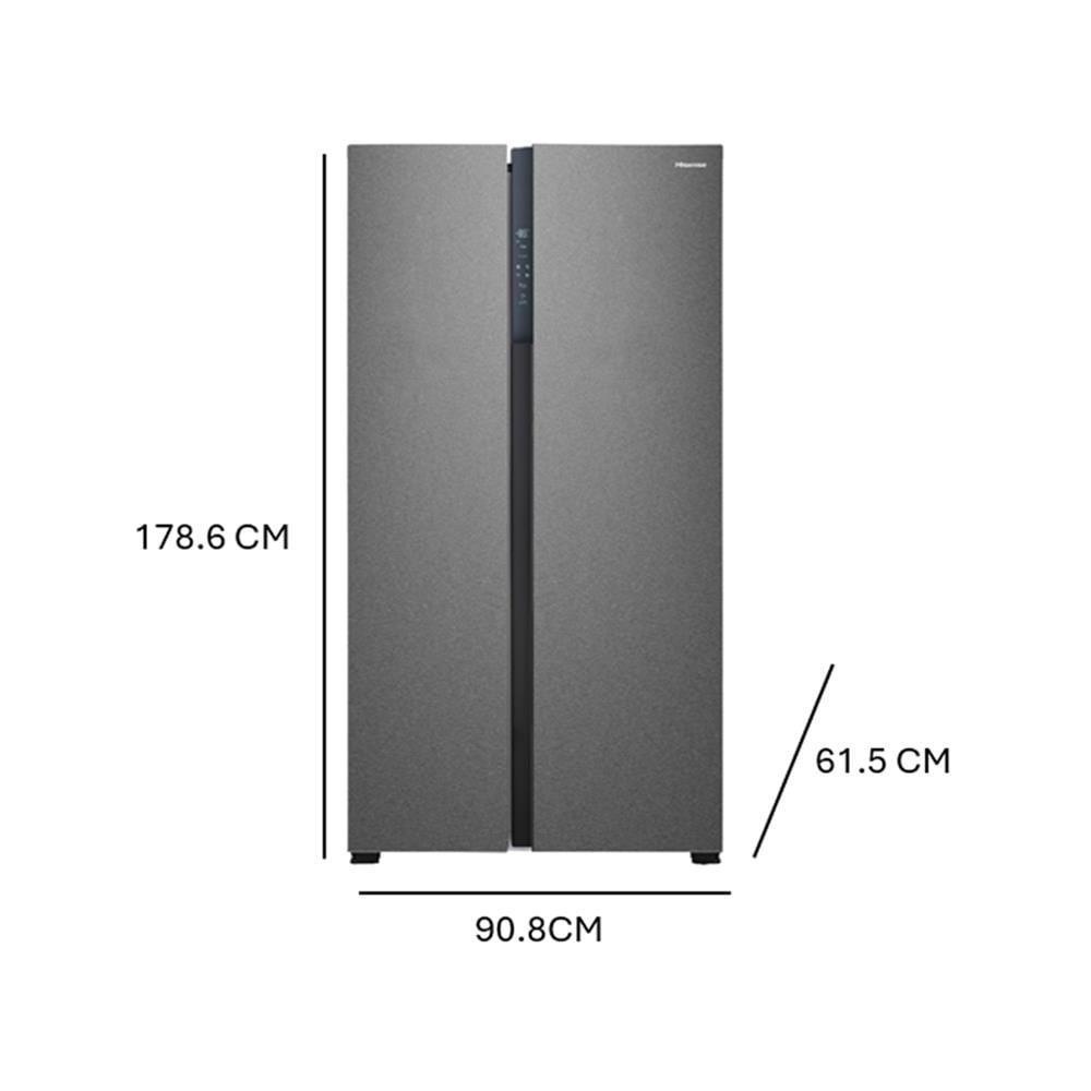 HISENSE ตู้เย็น SBS ขนาด 19.8 คิว รุ่น RS708N4TBN สีดำ