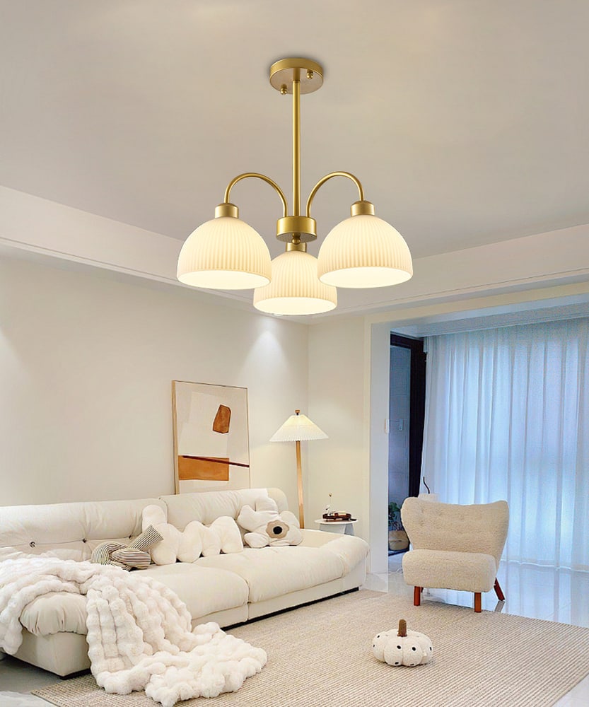 EILON ชุดโคมไฟแขวนเพดาน LED 18W สีทอง รุ่น EETYD-BCMD6825/3