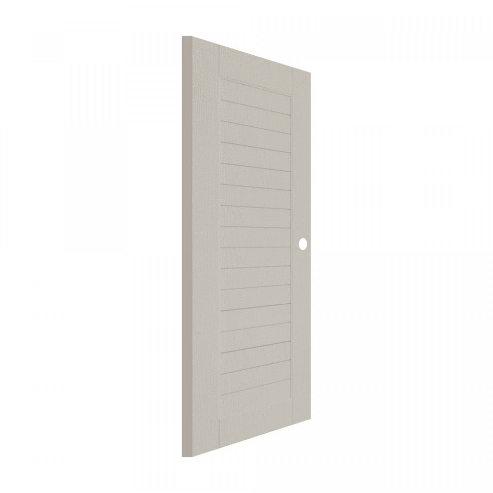 WELLINGTAN ประตู UPVC รุ่น WT006B (สำหรับใช้ภายนอก) แว็คร่อง ขนาด 80x200 ซม. สีเบจ (เจาะลูกบิด)