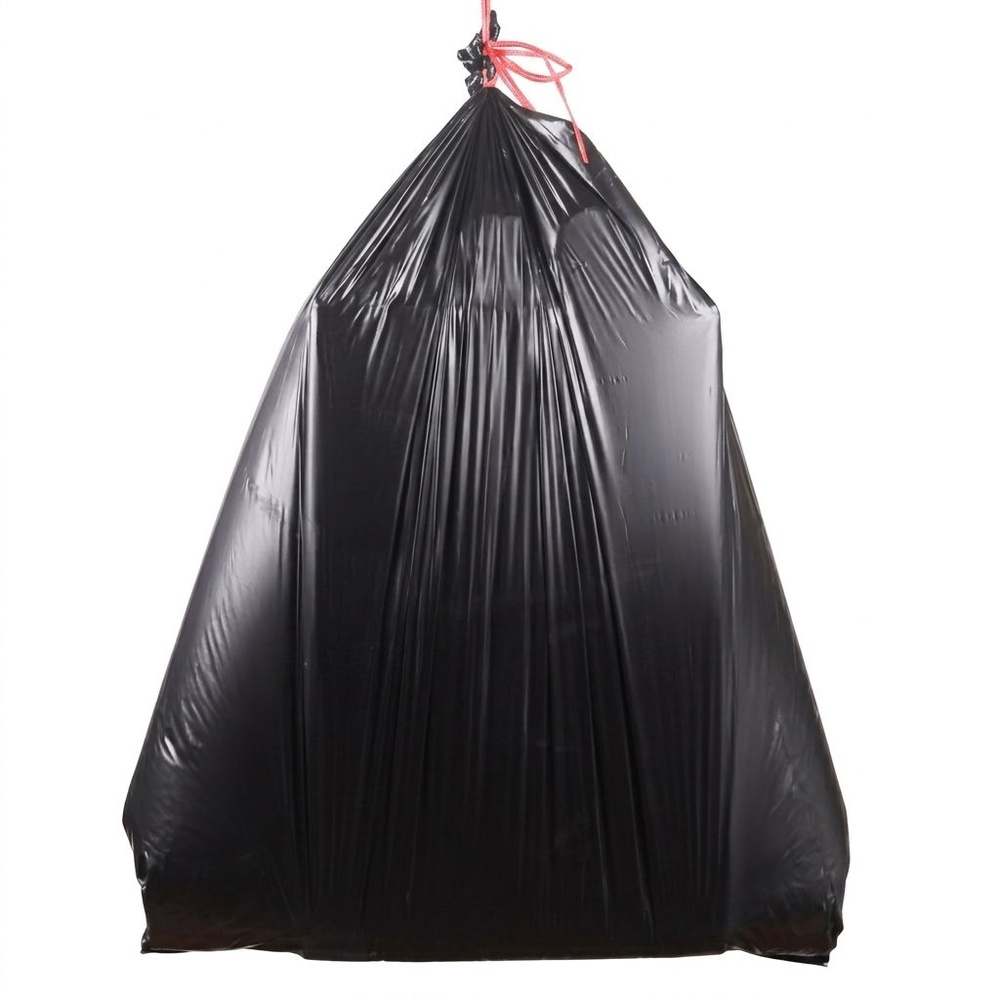 ICLEAN ถุงขยะหนาพิเศษพร้อมเชือกมัดปากถุง DZH006-BK ขนาด 40x52นิ้ว บรรจุ 5 ใบ/แพ็ค สีดำ