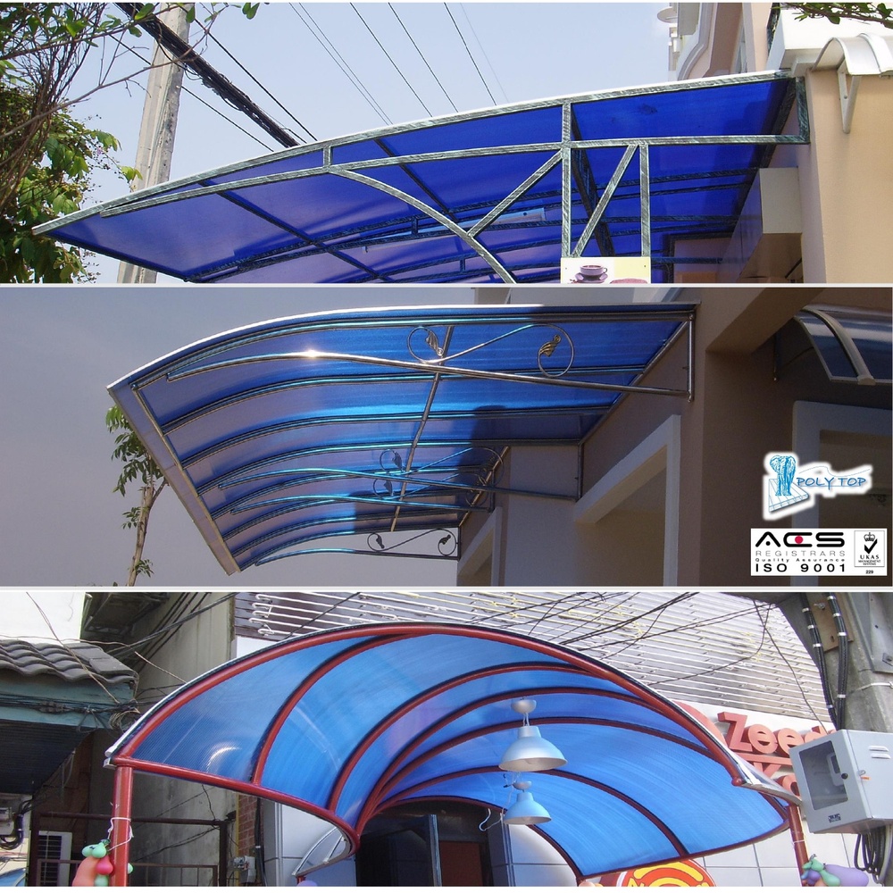 POLYTOP แผ่นโพลีคาร์บอเนต หนา 6มม. ขนาด 1.22 x 2.44 เมตร สีน้ำเงิน