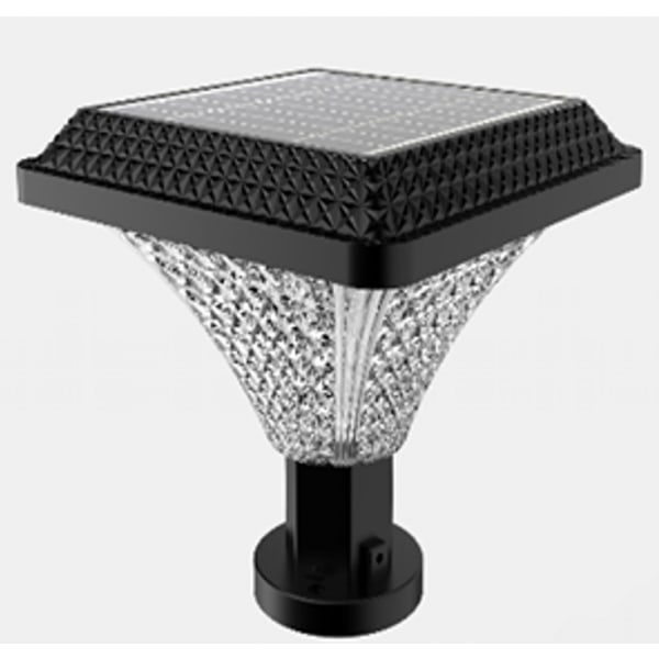 EILON โคมไฟหัวเสาโซลาร์เซลล์ Shine 50W ปรับไฟได้ 3 สี พร้อมรีโมทคอลโทรล รุ่น ETZT-SDF-ZFX สีดำ