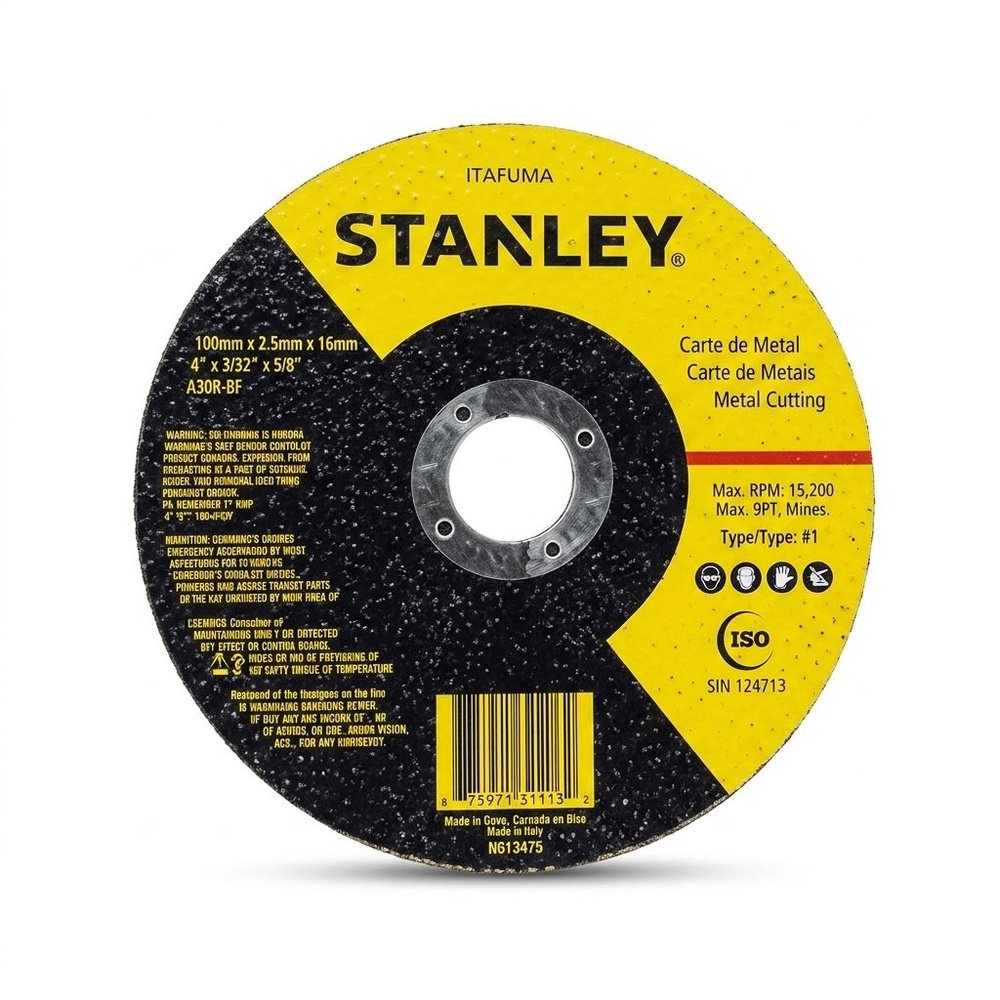 STANLEY ใบตัด 4" 100x2.5x16 รุ่น STA4520FA