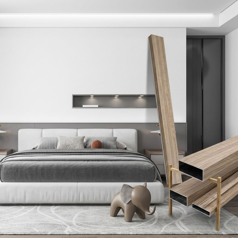 WELLINGTAN อะลูมิเนียมโปรไฟล์ ALU2980-2T06 2”x 298ซม. Ash Sapele