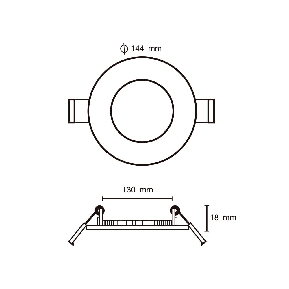 V.E.G.lighting ดาวน์ไลท์ LED แบบฝังหน้ากลม 5 นิ้ว 9W รุ่นTP-CDW-9DL-4V แสงเดย์ไลท์ (แพ็ก 4 ชิ้น)