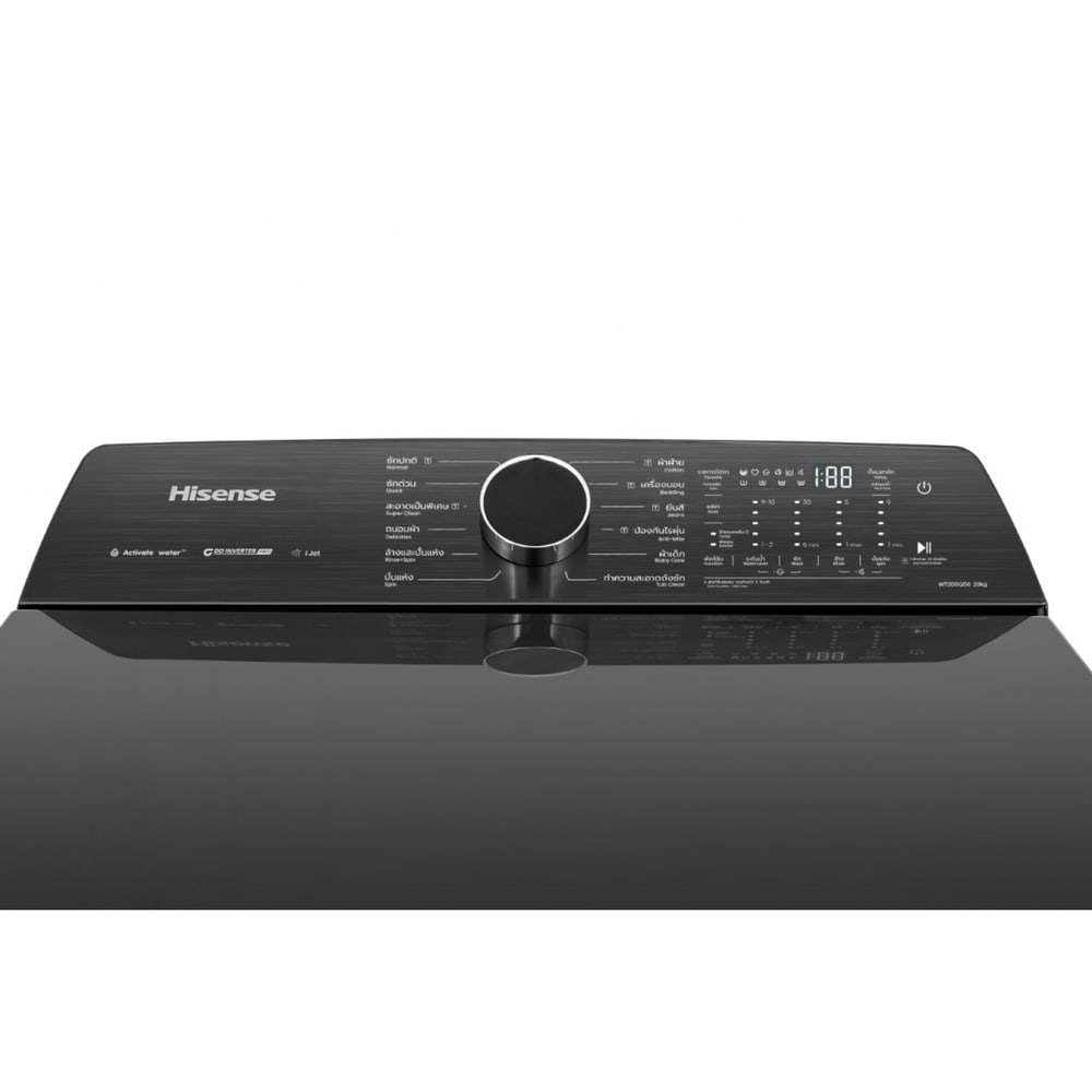 HISENSE เครื่องซักผ้าฝาบน ขนาด 18 กก. รุ่น WT180Q30 สีเทา