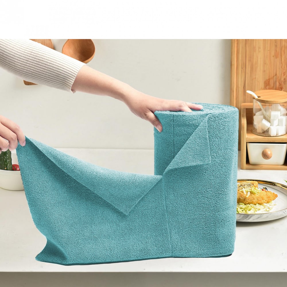 Wink Plus ผ้าไมโครไฟเบอร์ทำความสะอาดแบบม้วน TG55737-BL 30x30 ซม. 25 ชิ้น สีฟ้า