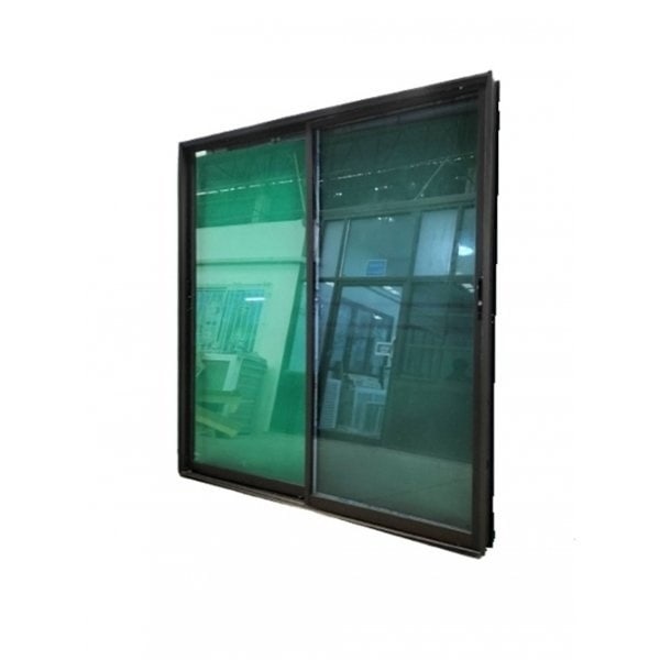 WELLINGTAN (LIKE) ประตูบานเลื่อน สีดำ160 x 205 ซม. พร้อมมุ้ง W-AL/015 BL