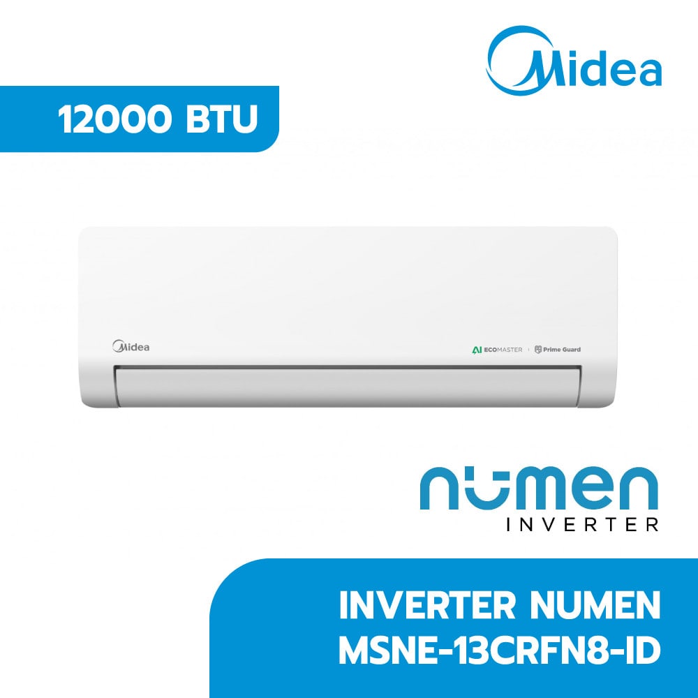 MIDEA เครื่องปรับอากาศ Inverter Numen ขนาด 12000 BTU รุ่น MSNE-13CRFN8-ID สีขาว