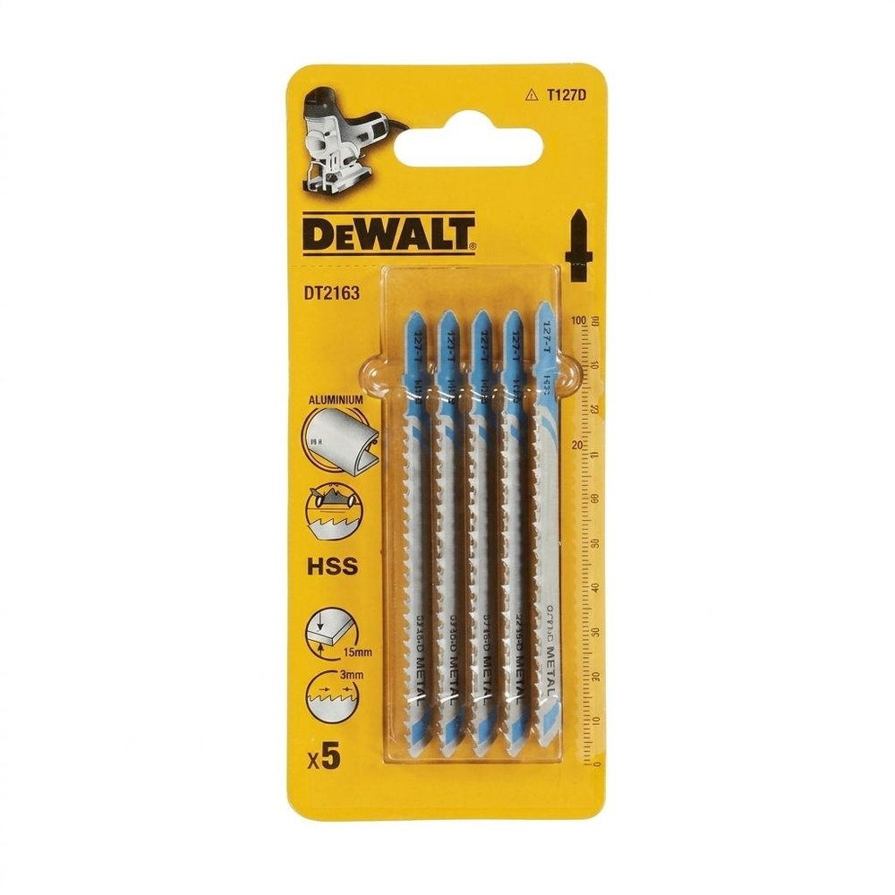 DEWALT ใบเลื่อยจิ๊กซอว์ 100 มม. DT2163-QZ ตัดอลูมิเนียม(Pack 5)
